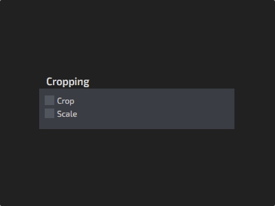 Crop or scale